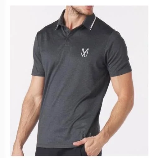 Men's Power Fade Polo in ash gray
