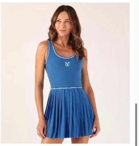 Point Dress in sapphire